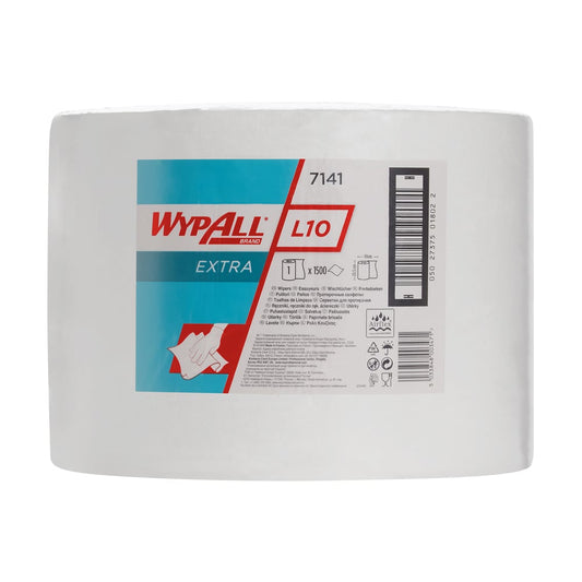 Eine große weiße Scott® ESSENTIAL™ Ärzterollenrolle von Kimberly-Clark GmbH, 6 Rollen x 200 Blatt, ideal für die Hygiene in medizinischen Einrichtungen wie Kliniken oder Krankenhäusern.