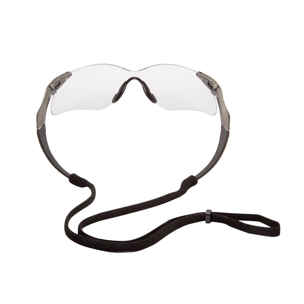 Kimberly-Clark GmbH KleenGuard® V30 Nemesis™ Schutzbrille, transparent mit Beschlagfrei-Beschichtung, 1 Karton (12 Stück), auf weißem Hintergrund abgebildet.