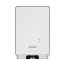 Ein weißer Kimberly-Clark Professional™ Icon™ elektronischer Hautpflegespender (1,2 l) mit berührungsloser Abgabe im White Mosaic Design - ideal für hygienische Handpflege in öffentlichen Bereichen.