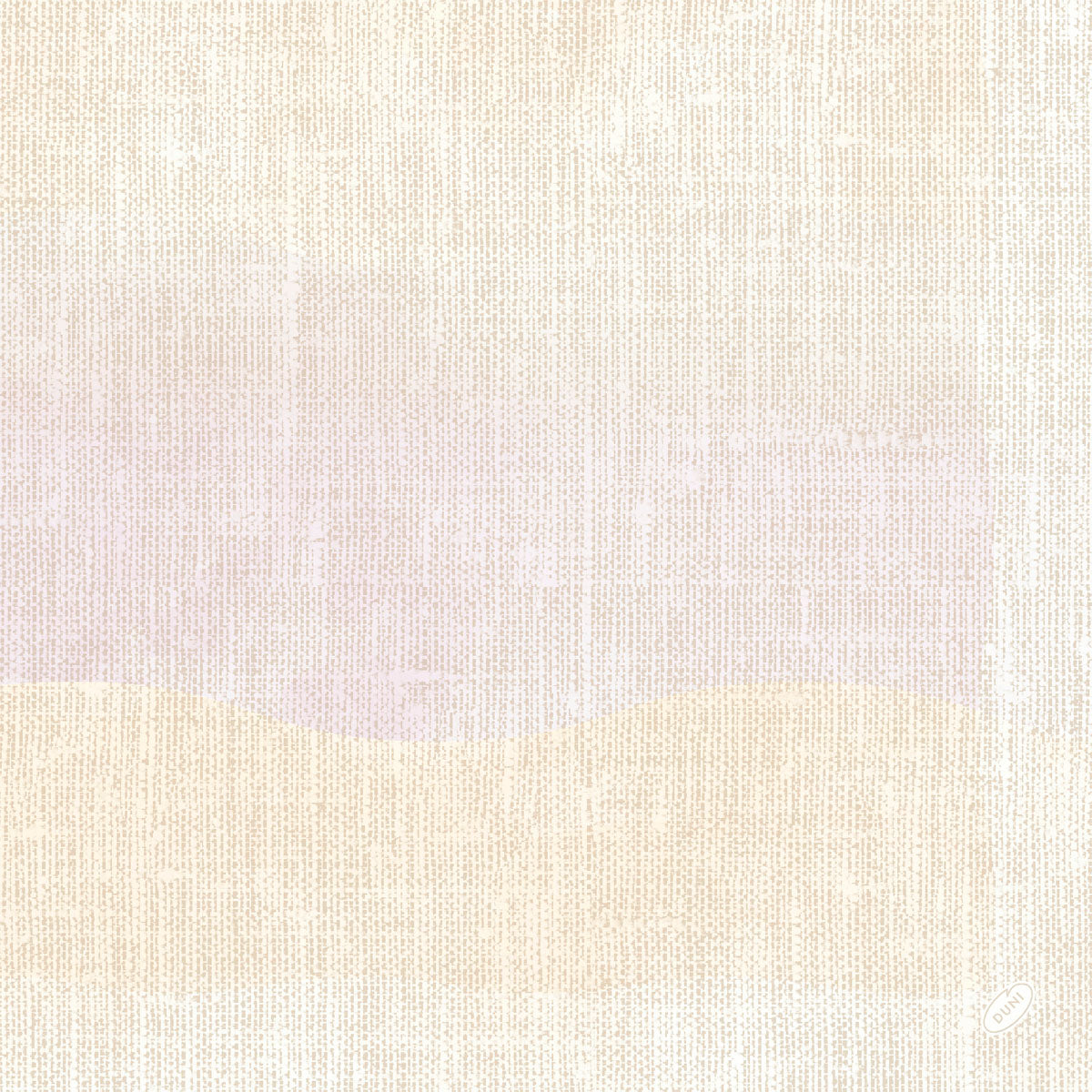 Beige und cremefarbener, strukturierter Hintergrund mit zarten, pastellrosa und gelben Wellen, die an Leinen erinnern. Ein kleines Etikett unten rechts-ideal für Duni GmbH Klassikservietten 40 x 40 cm 4-lagig, geprägt 1/4 Falz.