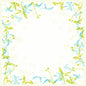 The Dunicel table cover 84x84 cm Elise by Duni GmbH (pack of 20 pieces) offers an elegant table decoration: A square frame of blue and green watercolor flowers adorns the corners and edges - perfect for festive occasions.