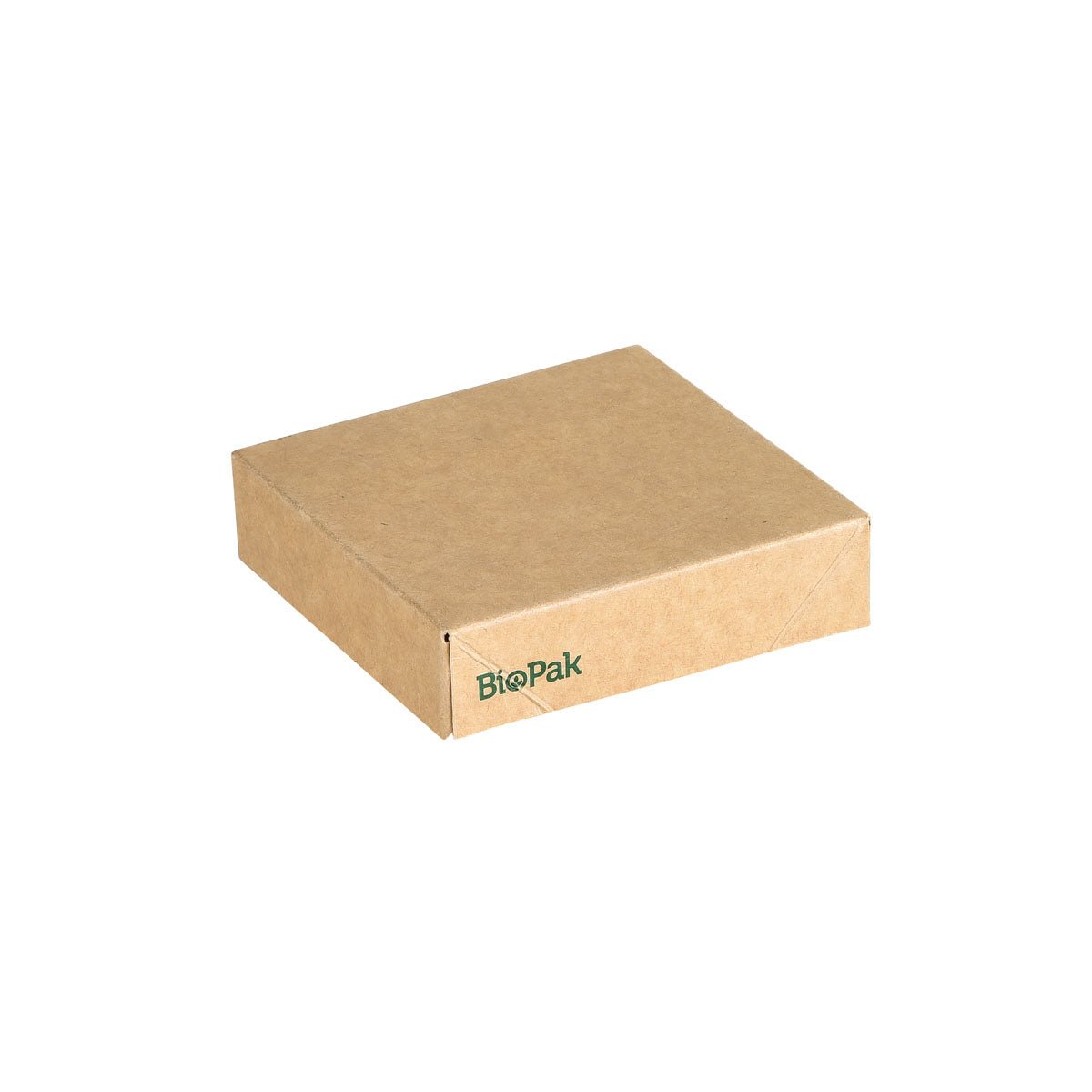 A simple, rectangular brown Viking Cube Mini Lid Box from Duni GmbH (75x75x20 mm, PLA-coated, 300 pieces), ideal for biodegradable packaging and perfect as a sustainable lid for boxes.
