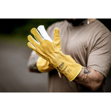 NITRAS WELDER PRO, welding gloves, ocher / gray