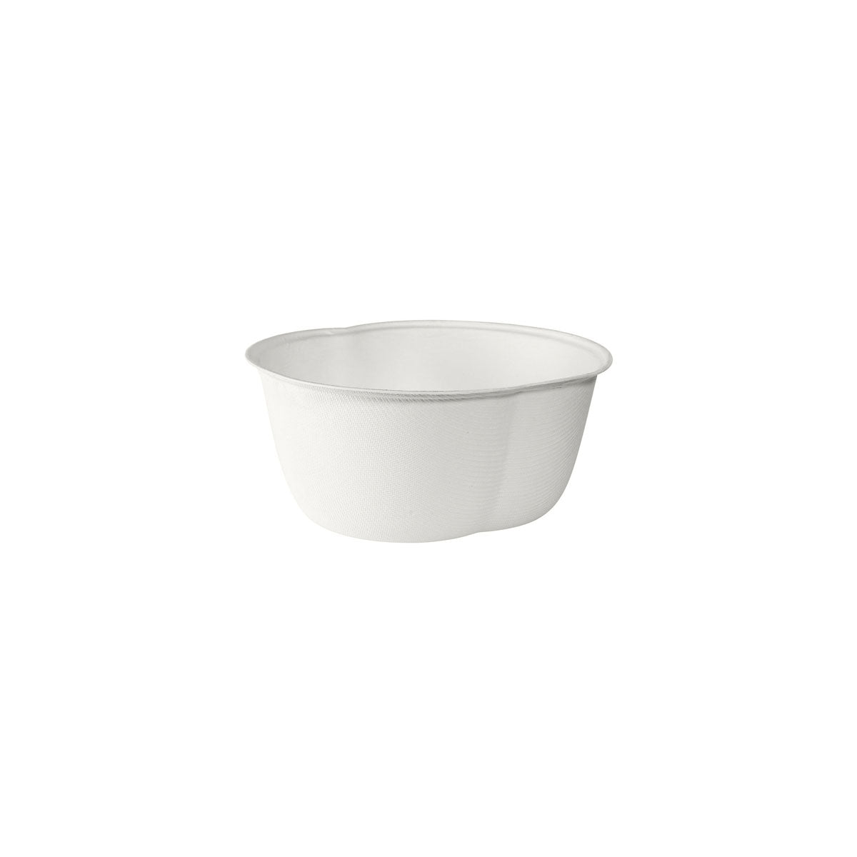 Die Atlantis Schale Bagasse, weiß, unbeschichtet von Duni GmbH wird vor weißem Hintergrund präsentiert - perfekt für die Gastronomie und aus nachhaltigem, kompostierbarem Material gefertigt.