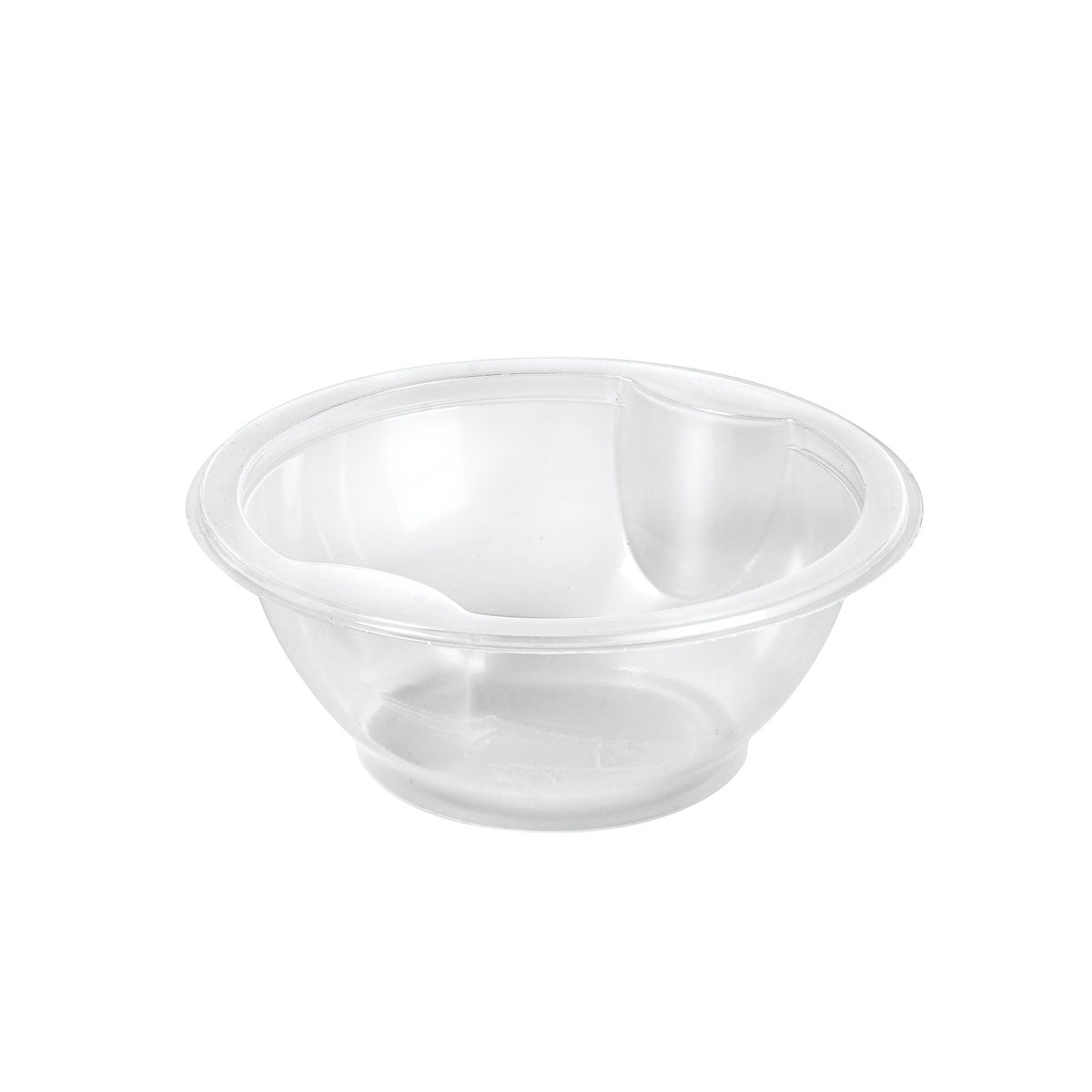Die Multi-Schale Transparent PP 153x153x60 der Duni GmbH (Packung: 480 Stück) ist eine klare PP-Schale mit breitem Rand, ideal für Lebensmittelverpackungen, abgebildet auf weißem Hintergrund.
