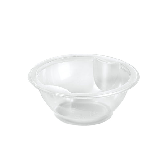 Die Multi-Schale Transparent PP 153x153x60 der Duni GmbH (Packung: 480 Stück) ist eine klare PP-Schale mit breitem Rand, ideal für Lebensmittelverpackungen, abgebildet auf weißem Hintergrund.