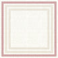 Die Dunicel Mitteldecke 84x84 cm Rigato bordeaux von Duni GmbH hat eine weiße Mitte, hellbeige und hellgraue Ränder und einen äußeren staubrosa Rand Rigato bordeaux 60116 auf einem strukturierten Hintergrund. Packung mit 100 Stück.