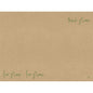 The paper placemat "Love Green" by Duni GmbH (30x40 cm, 250 pieces) features green handwriting on brown recycled paper: "think green" at the top right and "live green love green" at the bottom left. Perfect as a decorative table decoration.