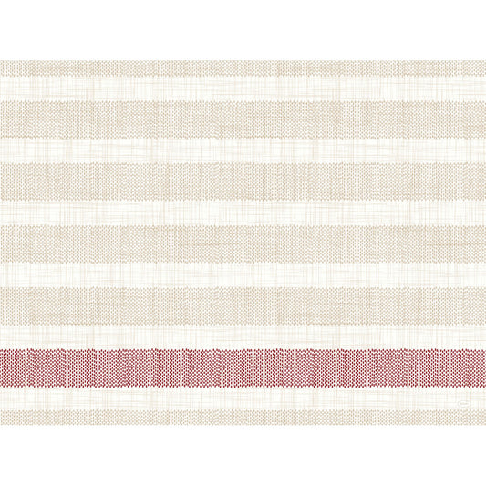 Die Rigato bordeaux 60121 Papierservietten der Duni GmbH zeichnen sich durch horizontale Streifen in Beige und Off-White mit einem kräftigen bordeauxfarbenen Akzent aus und bieten einen stoffähnlichen, eleganten Look - perfekt für anspruchsvolle Einrichtungen. Packung enthält 100 Stück.