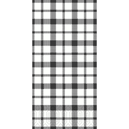 Klassisches schwarz-weißes Büffelkaro-Karo mit großen und kleinen Quadraten von Duni GmbH - ideal für hochwertige Servietten oder die Izza 53055 Packung (250 Servietten).