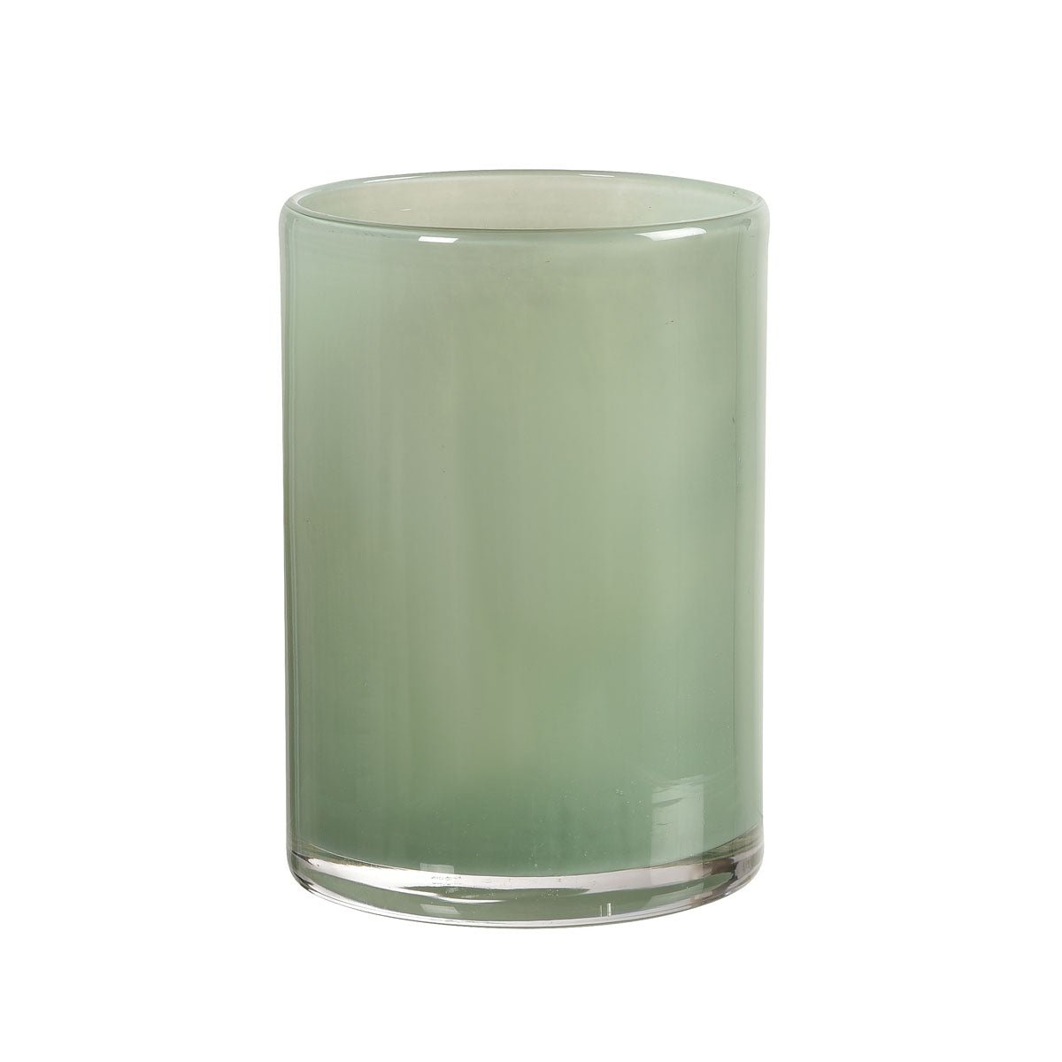 The Silky 115 x 85 mm LED candle holder glass by Duni GmbH is a cylindrical, translucent green candle holder with a smooth surface - ideal for stylish lighting in any room.