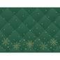 Bring elegance to your table with the Duni GmbH paper placemats 30x40cm Rhombus green. Featuring a quilted diamond pattern, golden snowflakes, and delicate golden stars - especially at the bottom edge. The package contains 250 pieces.
