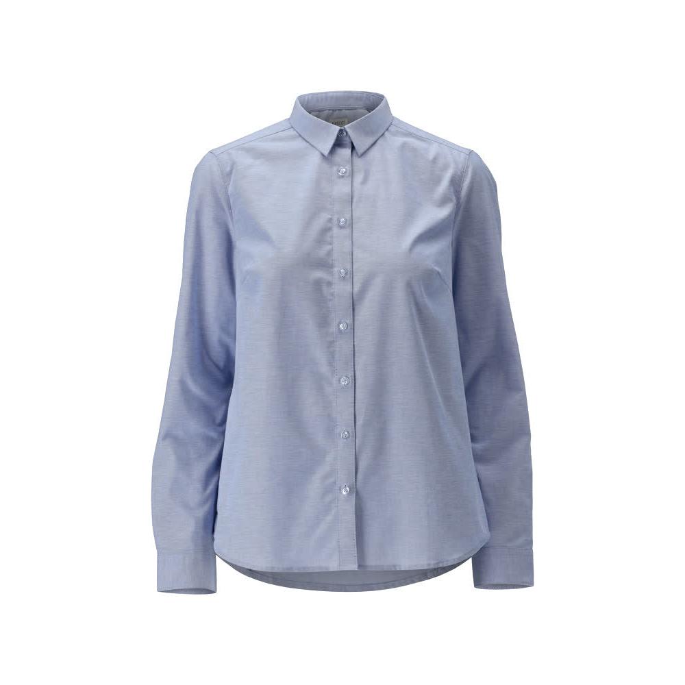 Shirt, classic women's fit, stretch women's blouse, light blue