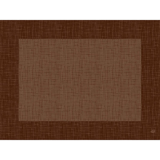 Ein digitales Muster mit einem großen hellbraunen Quadrat auf dunkelbraunem Hintergrund, beides mit schraffierten Gittertexturen, inspiriert von den Bio-Dunicel-Sets 30x40 Linnea chestnut (100 Stück Packung) der Duni GmbH.