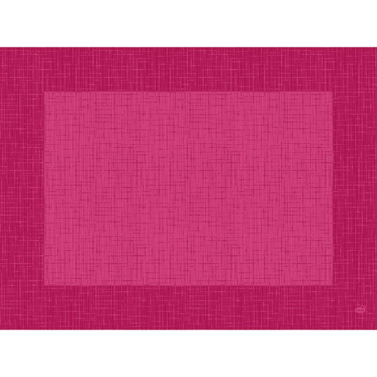 Ein quadratisches Muster mit einem dunkleren fuchsiafarbenen Rand und einer helleren Mitte, die beide mit einem dünnen Gitter überzogen sind - perfekt für stilvolle, umweltfreundliche Bio-Dunicel-Sets 30x40 Linnea fuchsia von Duni GmbH (1 Packung).