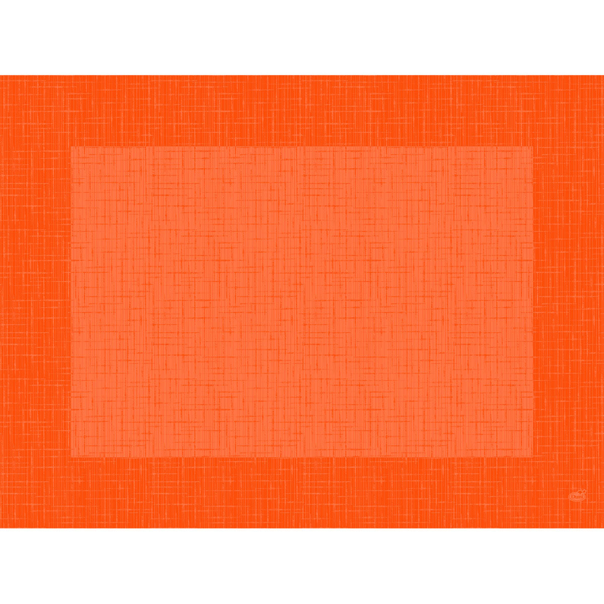 Die Bio-Dunicel-Sets 30x40 Linnea sun orange von Duni GmbH haben ein strukturiertes Gittermuster in sun orange und rot, mit einer helleren Mitte und dunklerem Rand. Ideal als biologisch abbaubare Tischsets. 1 Packung/Karton.