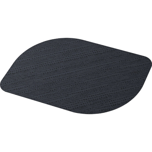 Das Bio-Dunicel-Sets 28x38cm Stucco schwarz der Duni GmbH ist ein dunkelgraues, leicht strukturiertes Tischset mit abgerundeten Kanten und asymmetrischer Form, ideal als umweltfreundliches Einweg-Set. Die Packung enthält 100 Stück.