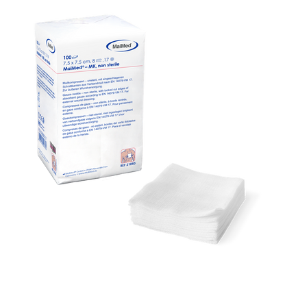 MaiMed-MK-unsterile gauze compresses of 100 pieces/paper bag