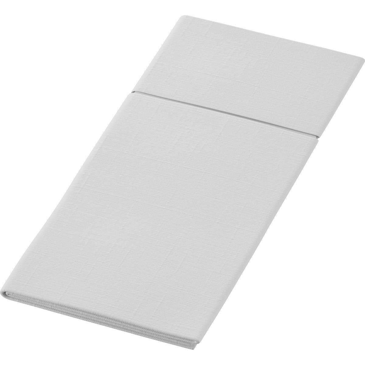 Die Duniletto-Slim 40x33cm von Duni GmbH ist eine gefaltete weiße Stoffserviette mit dezentem Strukturmuster, perfekt als hygienische Unterlage oder stilvolle Alternative, abgebildet auf einem schlichten weißen Hintergrund.