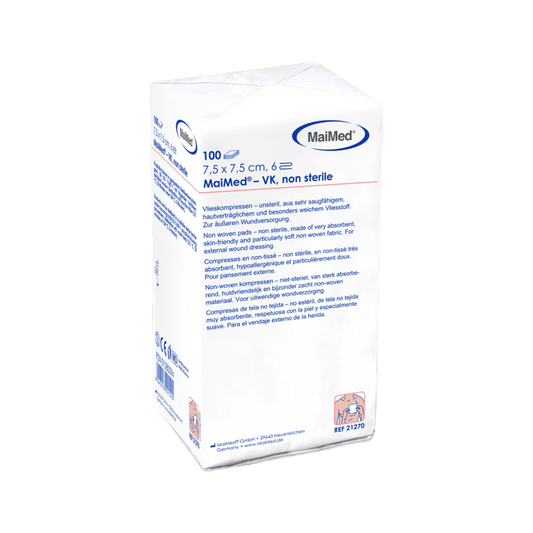 MaiMed-VK non-sterile fleece compresses of 100 pieces/paper bag