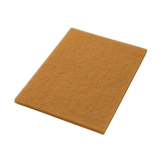 Ein orangefarbenes TASKI Twister Utility Handpad von Diversey Deutschland GmbH & Co. OHG, das für die manuelle Reinigung schwer zugänglicher Stellen oder die Verwendung mit einem Kantenreinigungsgerät konzipiert ist, ist auf weißem Hintergrund abgebildet. Packung: 2 Kartons.