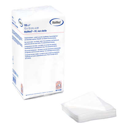 MaiMed-VK non-sterile fleece compresses of 100 pieces/paper bag