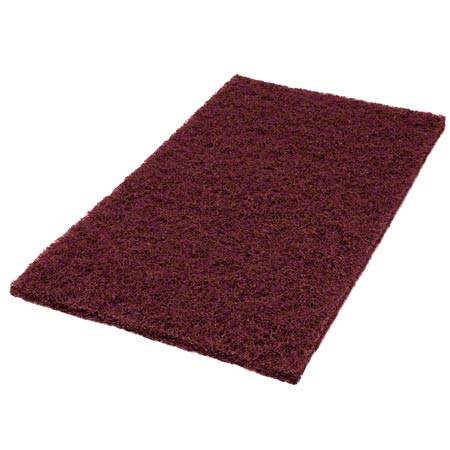 Das Twister Pad lila, eckig von Diversey Deutschland GmbH & Co. OHG ist ideal für die Unterhaltsreinigung von beschichteten Hartböden und hat eine kastanienbraune, strukturierte Oberfläche. Hier abgebildet auf weißem Hintergrund.