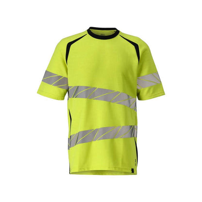 T-shirt, modern fit T-shirt Multisafe, hi-vis yellow/black-blue