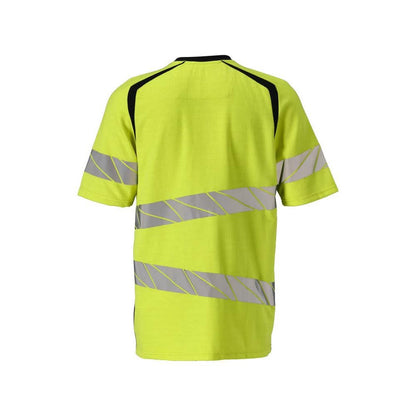 T-shirt, modern fit T-shirt Multisafe, hi-vis yellow/black-blue