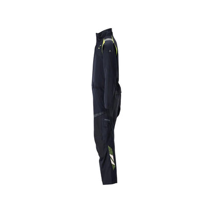 Overall, knee pockets, stretch inserts combination Multisafe, black blue/hi-vis yellow