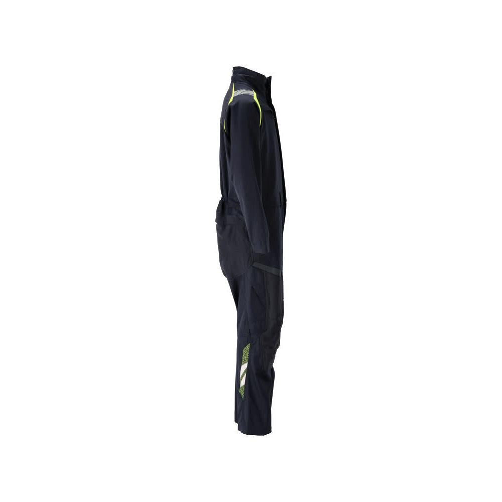 Overall, knee pockets, stretch inserts combination Multisafe, black blue/hi-vis yellow