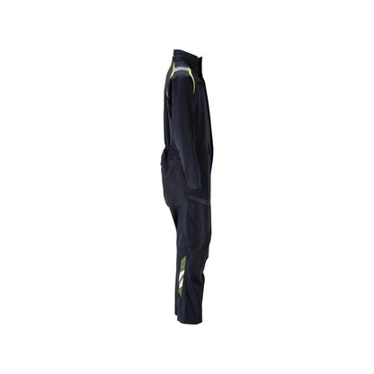 Overall, knee pockets, stretch inserts combination Multisafe, black blue/hi-vis yellow