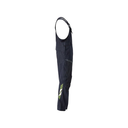 Dungarees, knee pockets, stretch inserts Multisafe dungarees, black blue/hi-vis yellow