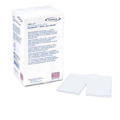 MaiMed-MKS-unsterile gauze slit compresses, 100 pieces/paper bag