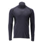 Functional undershirt, turtleneck, wool undershirt Multisafe, black-blue