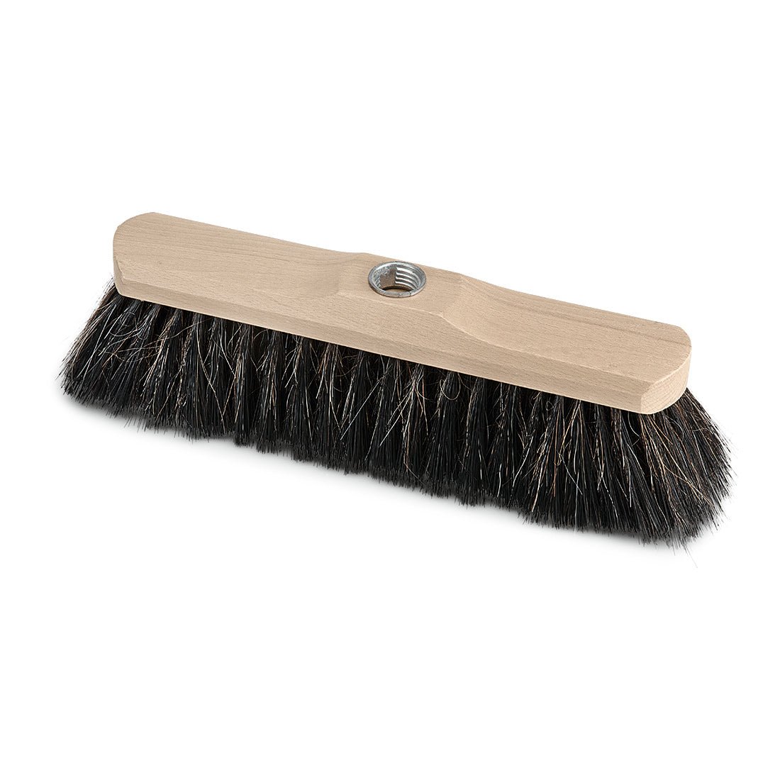 The Nölle Profi Brush Stubenbesen 28 cm, natural lacquered wood, natural hair by Nölle Profi Brush Bürsten- & Pinseltechnik e.K. features dense natural bristles and a central hole for handle attachment - perfect for sweeping tasks.