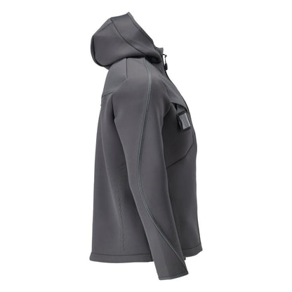 Soft shell jacket, hood, modern fit soft shell jacket