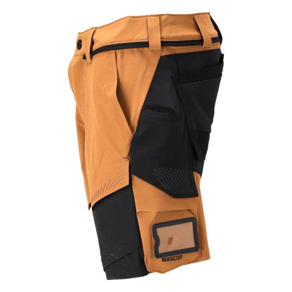 Shorts, stretch, light weight shorts, nut brown/black