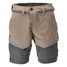 Shorts, stretch, light weight shorts, dark sand beige/anthracite gray