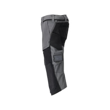 Three-quarter trousers, knee pockets, stretch craftsman three-quarter trousers, anthracite grey/black