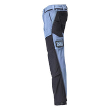 Trousers, knee pockets, stretch, light trousers, stone blue/black blue