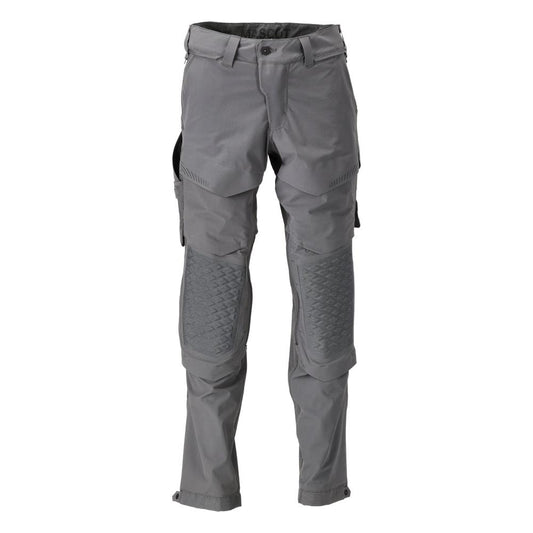 Trousers, knee pockets, stretch, light trousers, anthracite grey