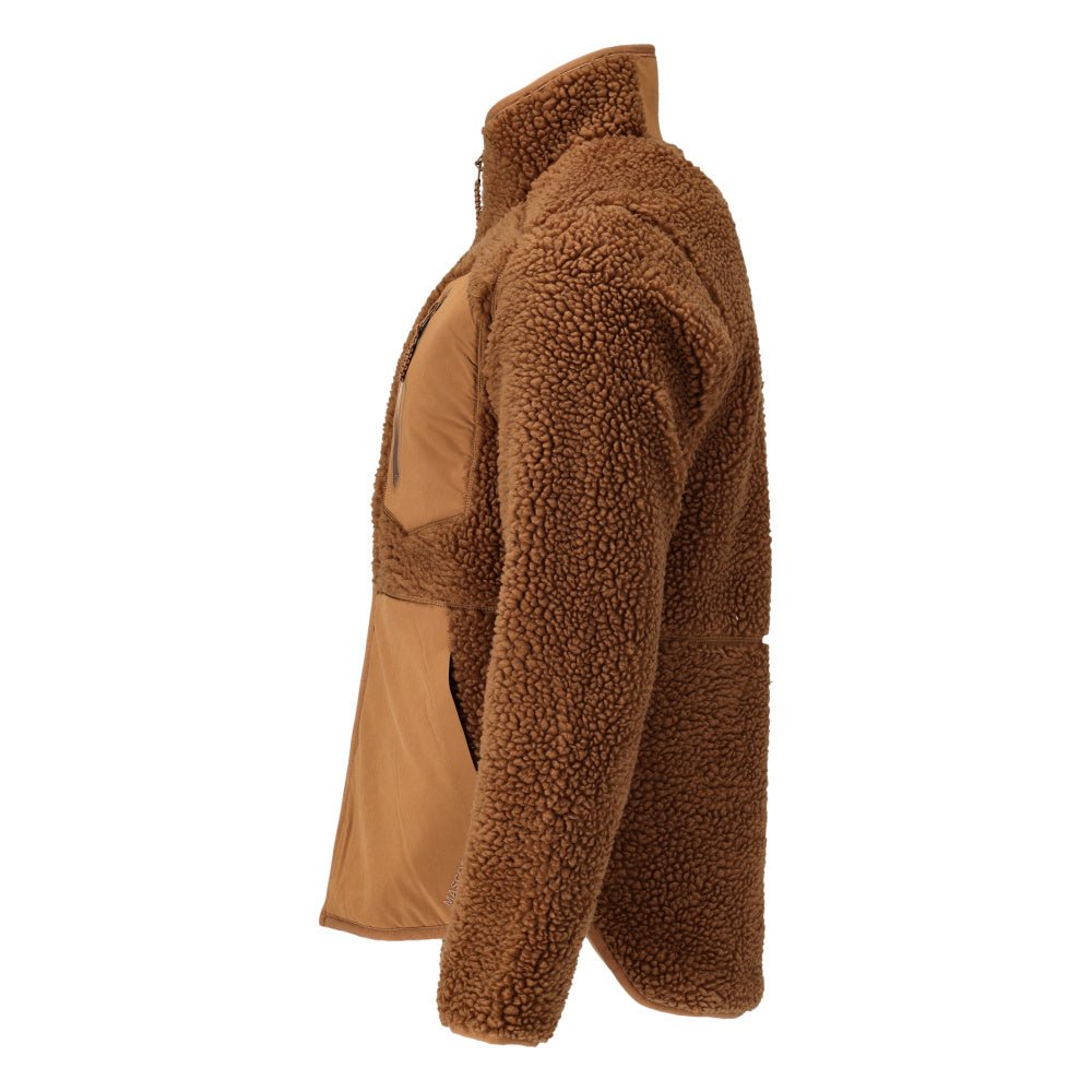 Fiber fur jacket with zipper Fiber fur jacket
