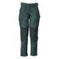 Pants with knee pockets, women's pants, forest green
