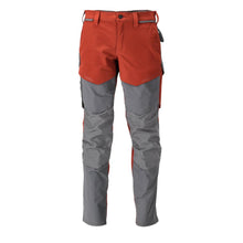Trousers with knee pockets, ULTIMATE STRETCH trousers, autumn red/anthracite grey