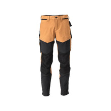 Pants with knee pockets, ULTIMATE STRETCH pants, nut brown/black