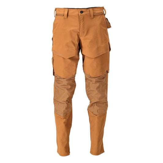 Pants with knee pockets, ULTIMATE STRETCH pants, nut brown