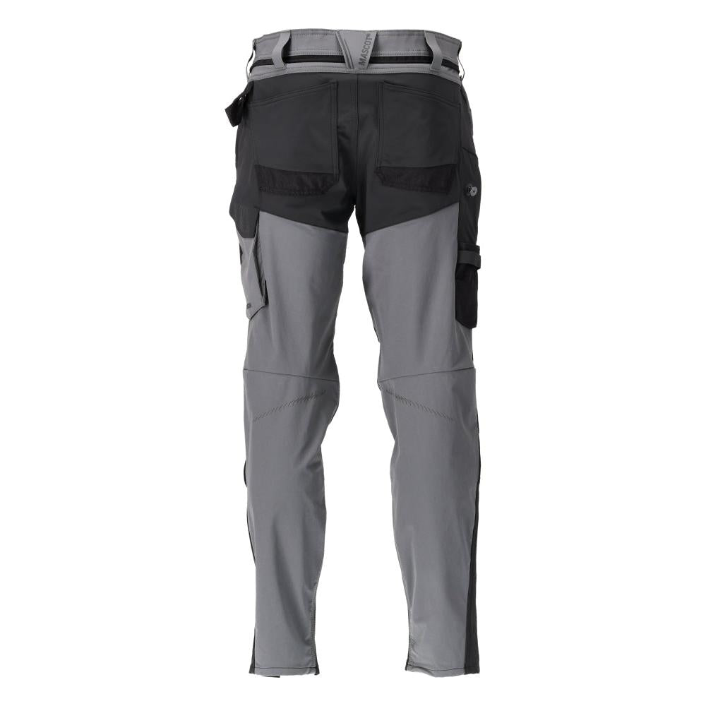 Trousers with knee pockets, ULTIMATE STRETCH trousers, anthracite grey/black