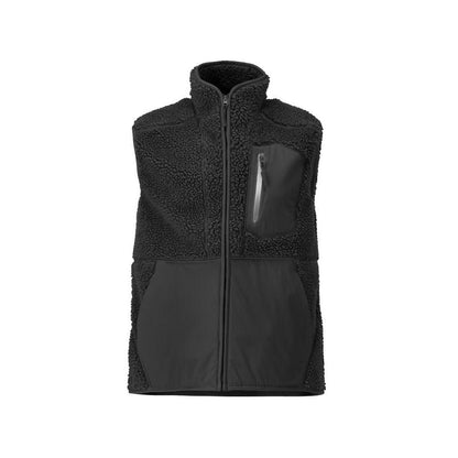 Fiber fur vest with zipper thermal vest