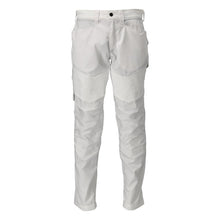 Trousers with knee pockets trousers, white